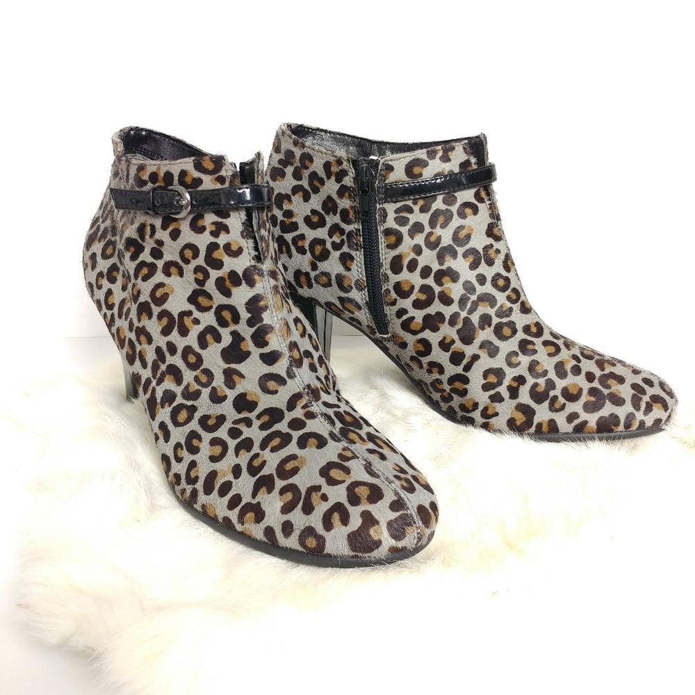 Aerosoles leopard-print calf hair booties 9.5M